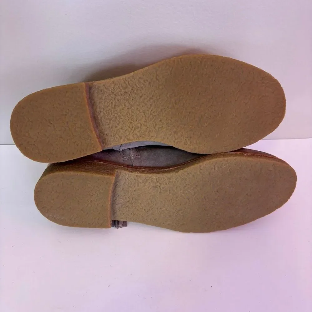 Kate Spade Tan Leather‎ Suede Tassel Side Ankle Booties Size 7.5